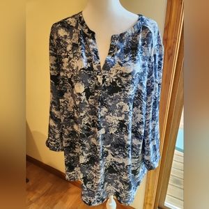 Woman's Blouse 1X Fleur Bleve